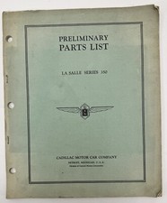 1934 Cadillac Lasalle Series 350 Preliminary Part List
