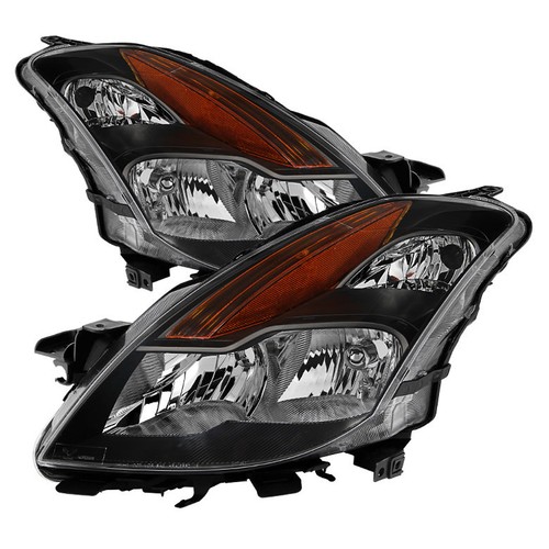 Fit Nissan 08-09 Altima 2Dr Coupe Black Housing Replacement Headlights Pair S SE - Bild 1 von 2