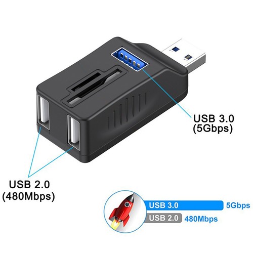 Easy Hang Storage Card Reader Multi Ports Usb Hub Expansion Splitter