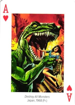 Destroy all Monsters Movie Playing Card