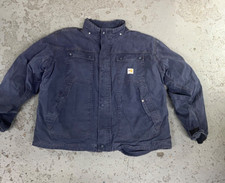 Men's Carhartt FR Full Swing Navy Duck Work Jacket Cat 2 NFPA 3XL