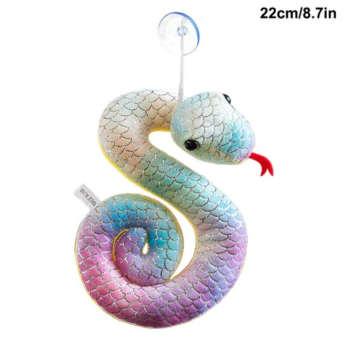 Lucky Snake Plush Toy – Tie-Dye Gold Stamped Snake Mascot For Year Of The Sn~w~ - Photo 21/21