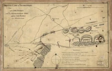 16" x 24" 1777 map British camp at Tredyffrin, Pennsylvania