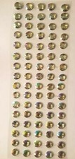 CraftbuddyUS 80 pcs x 12mm 16 Stripes AB Clear FACETED RHINESTONE Gems, DIY