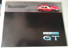 Opel Gt Coupe Brochure 1969 - 1100 1900 Large Format Prestige Opel Gt Coupe Brochure 1969 - 1100 1900 Large Format Prestige