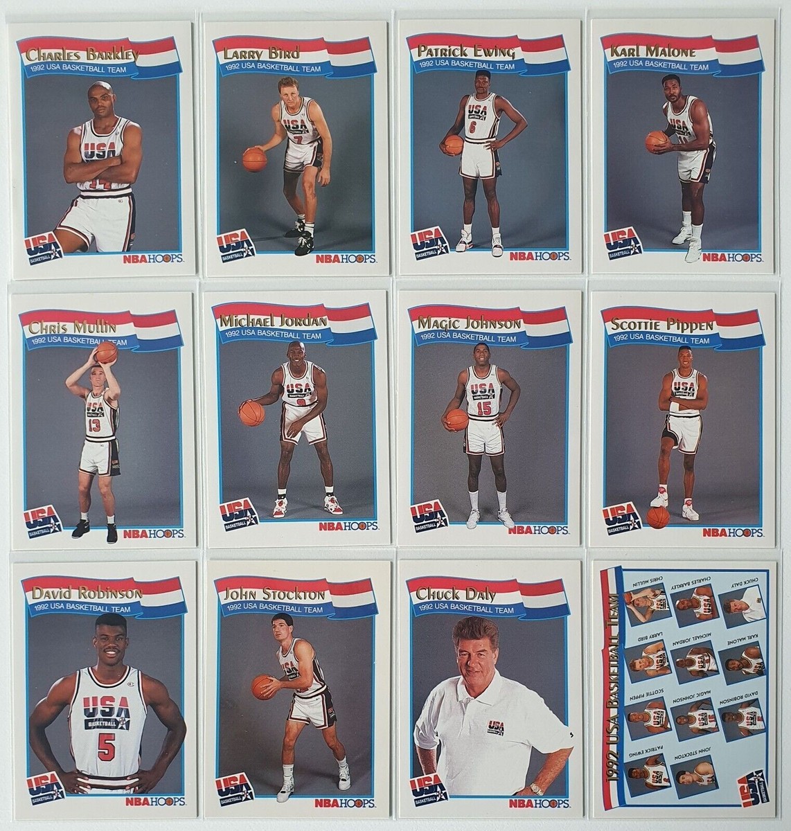 1991 McDonald's NBA Hoops Dream Team USA Basketball - COMPLETE SET