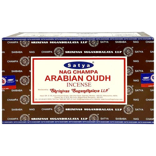 Palos de incienso Satya Nag Champa árabe oudh positividad yoga agarbatti 15 g cada uno - Imagen 2 de 5