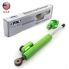 Aluminum Steering Damper Stabilizer Universal Motorcycle Dirt Bike Green&Black
