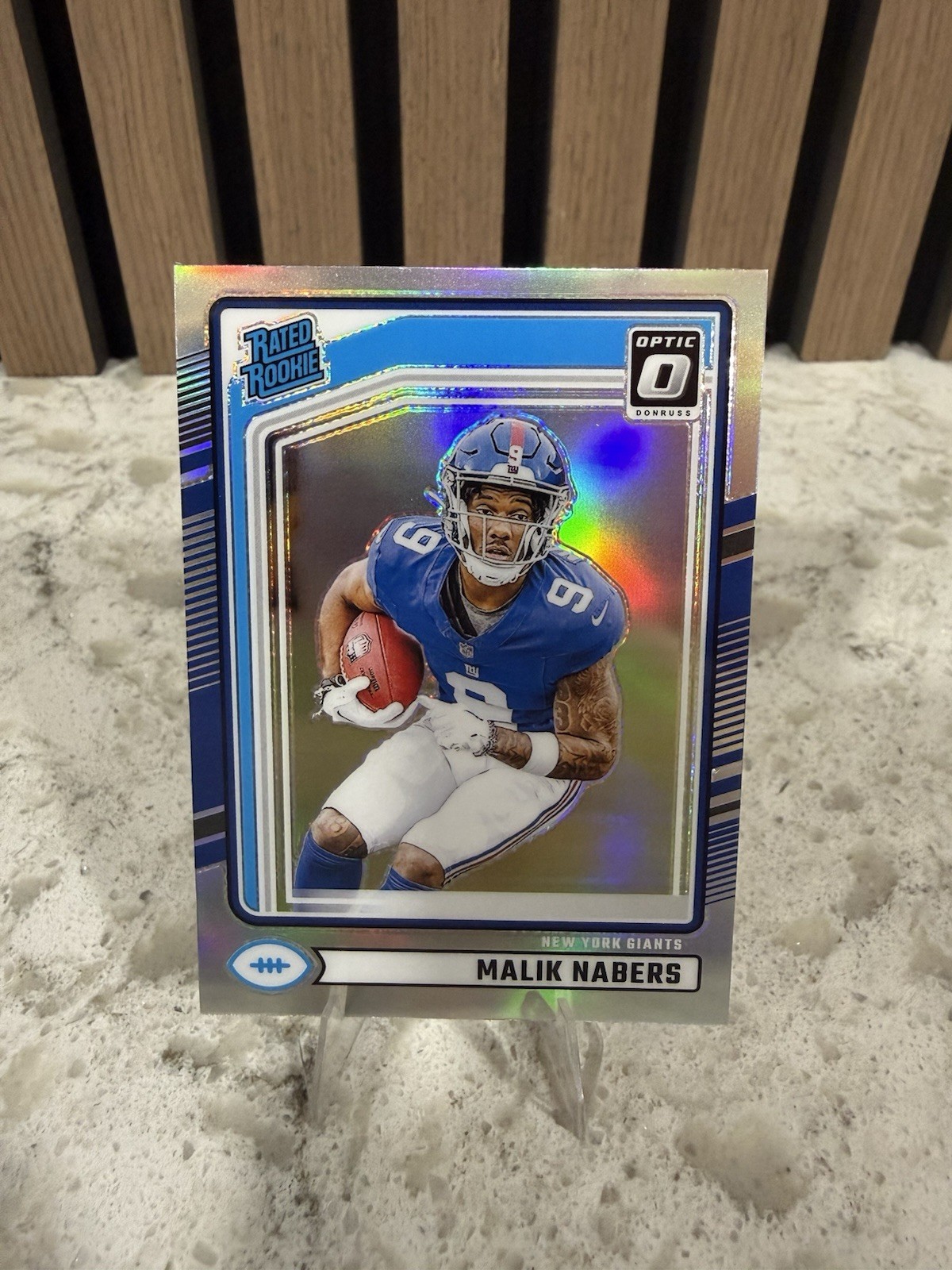 2024 Panini Donruss Rated Rookie Malik Nabers #383 Optic Preview Holo Prizm (RC)