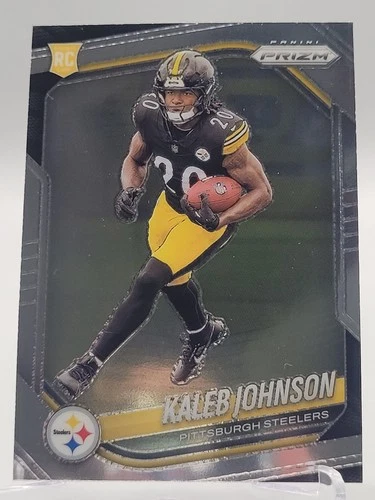 2025 PRIZM KALEB JOHNSON ROOKIE FOOTBALL CARD STEELERS NFL 375 panini