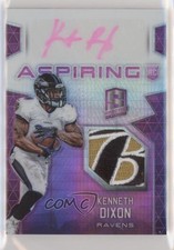 2016 Panini Spectra Aspiring Neon Pink 8/10 Kenneth Dixon #APA-KD Patch Auto 1u6