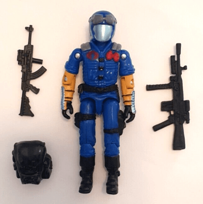 #ad GI Joe Black Major COBRA VIPER Custom Fig Complete Oring 3.75 1986 BLUE Style $23.99