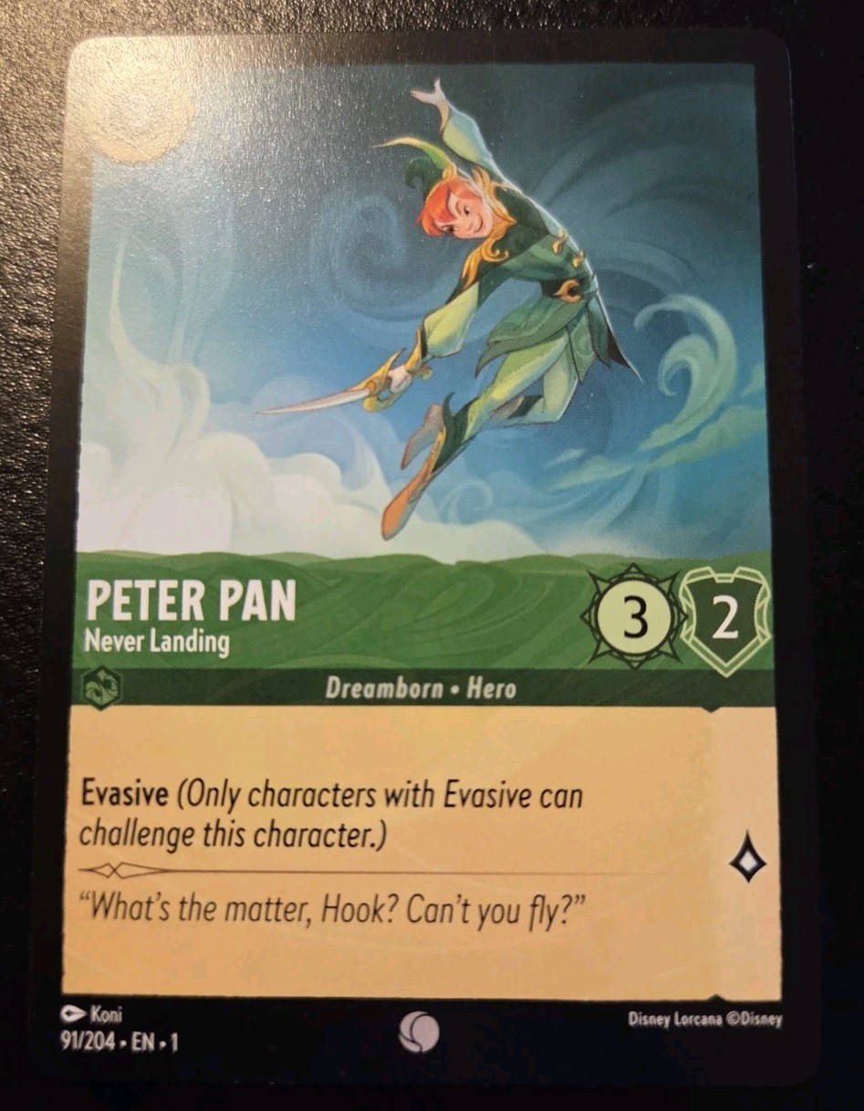Peter Pan - Never Landing 91/204 Common The First Chapter Disney Lorcana TCG