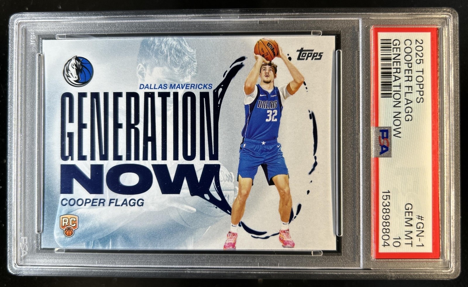 2025-26 Topps Cooper Flagg Generation Now RC Rookie #GN-1 Mavericks PSA 10 (04)