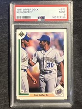 1991 UPPER DECK KEN GRIFFEY #572 MINT 9