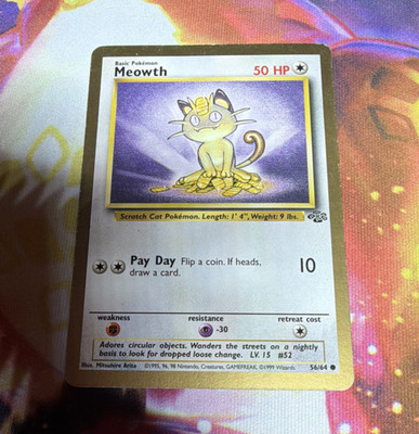 meowth pokemon card with gold border Pokemon Gold Limited Edition Trading Collectors English Card Game main image 0