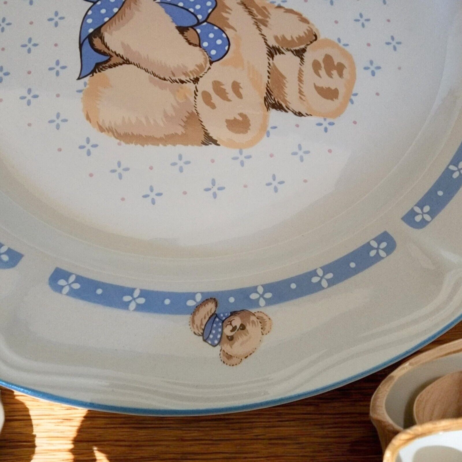 Tienshan Country Bear 12" Chop Plate Large Serving Platter Stoneware Theodore