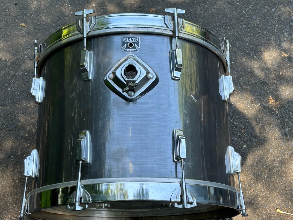 Vintage Tama Swingstar 22” Bass Drum Japan Grey Stainless Steel | eBay