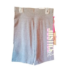 Justice Bike Shorts 7/8 Girls Gray Multicolor Logo