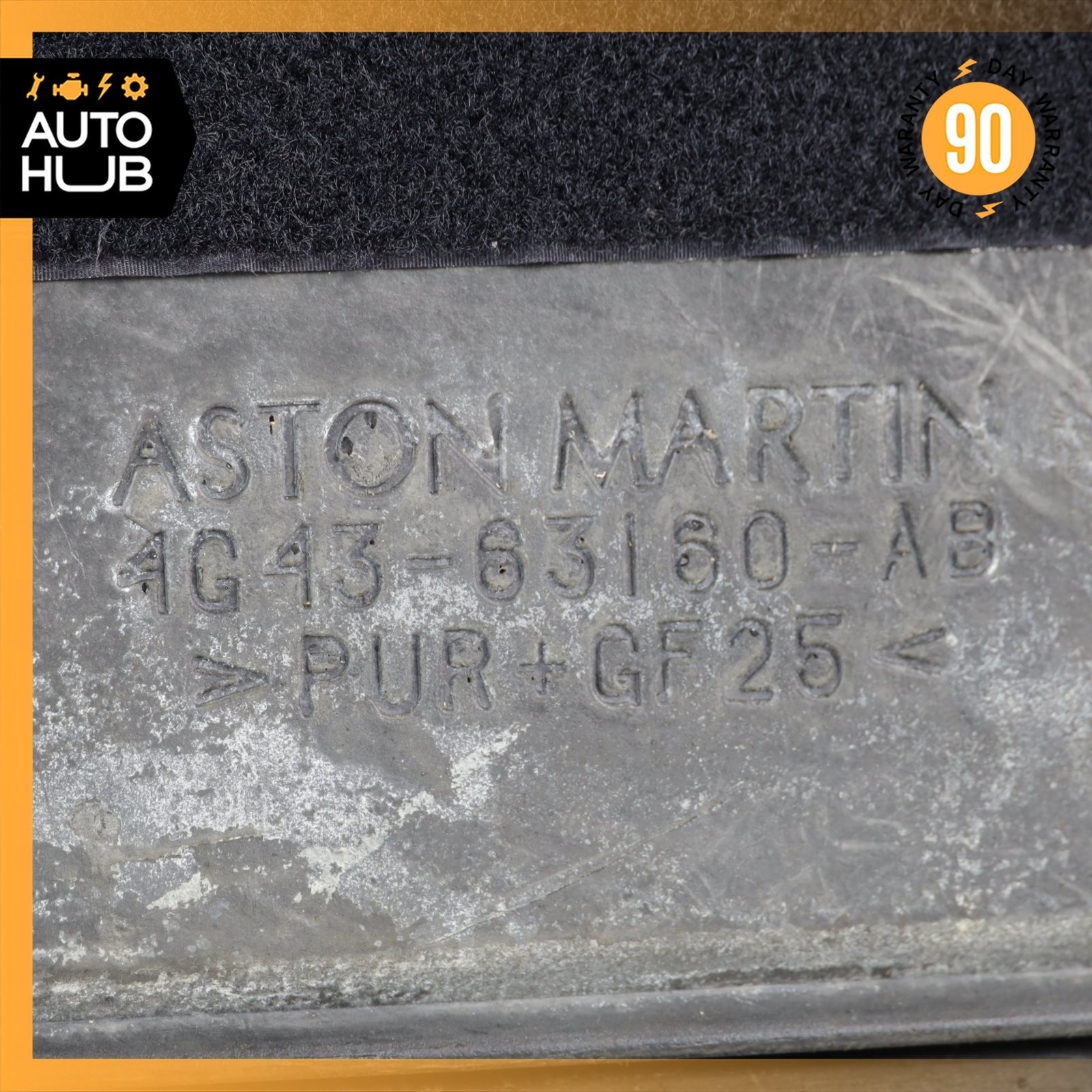 05-12 Aston Martin DB9 Rear Right Side Bottom Lower Seat Cushion 4G4363160AB OEM