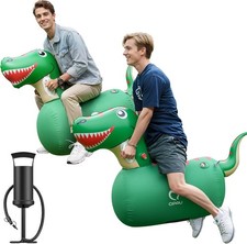 Inflatable Bouncy Dinosaur 2 PCS with Hand Pump, Heavy Duty Giant Bouncy