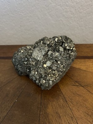 Large Pyrite And Quartz Crystal Cluster 4 x5 x2  (Fool s Gold)