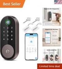 Fingerprint Smart Deadbolt with Keypad Keyless Entry Lock for Home, Apartme...
