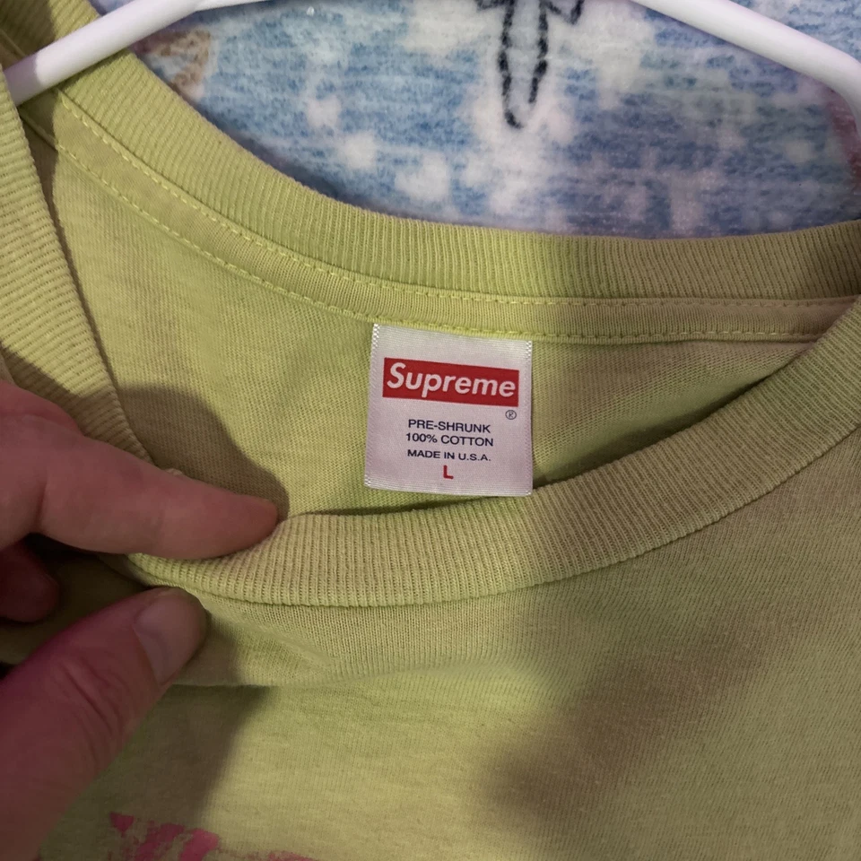 Camiseta Supreme Vintage Butthole Surfers verde lima y rosa Supreme Skateboards Foto 3 de 4