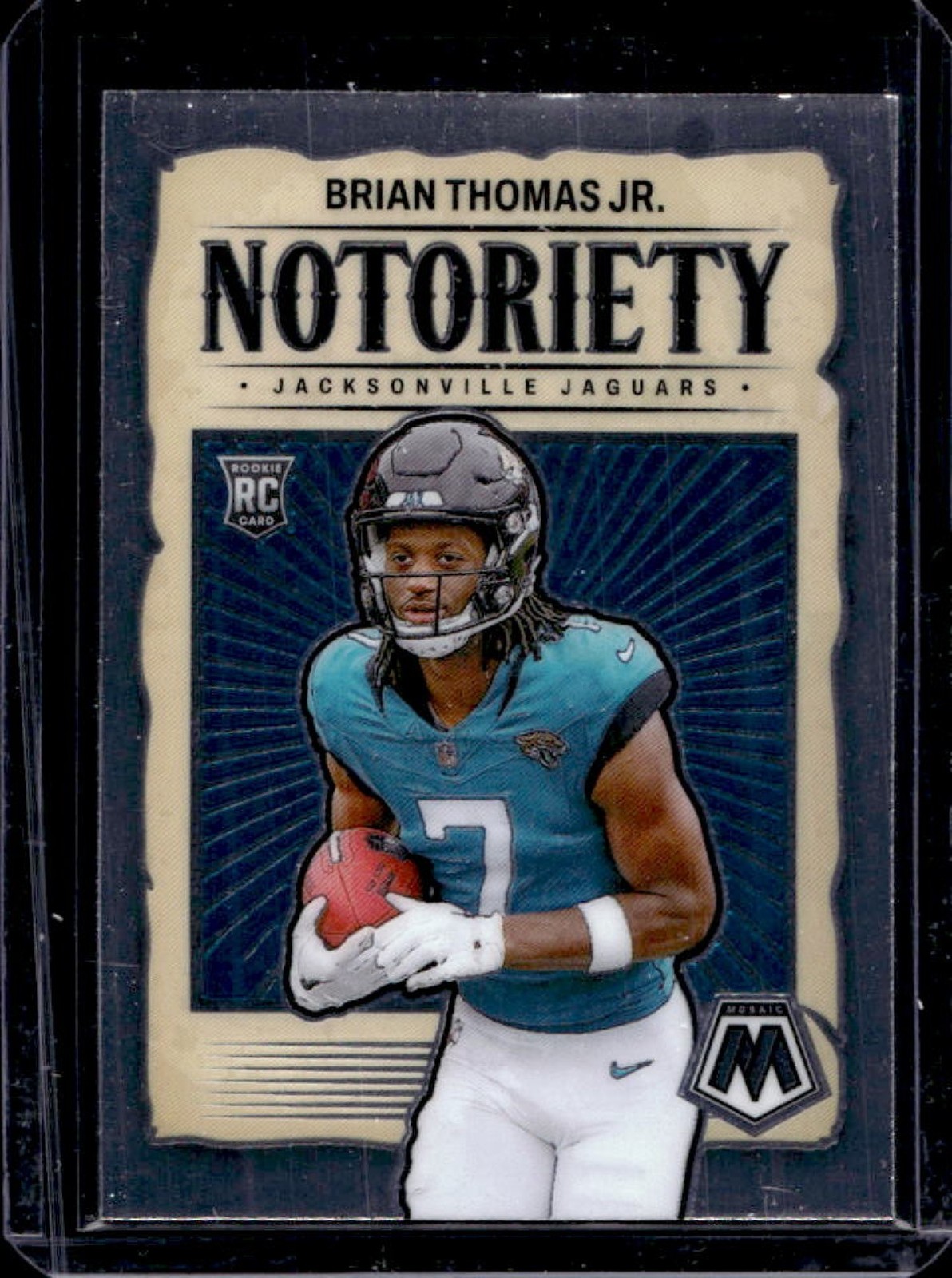 2024 Mosaic Brian Thomas Jr. Notoriety RC Rookie #25 Jaguars