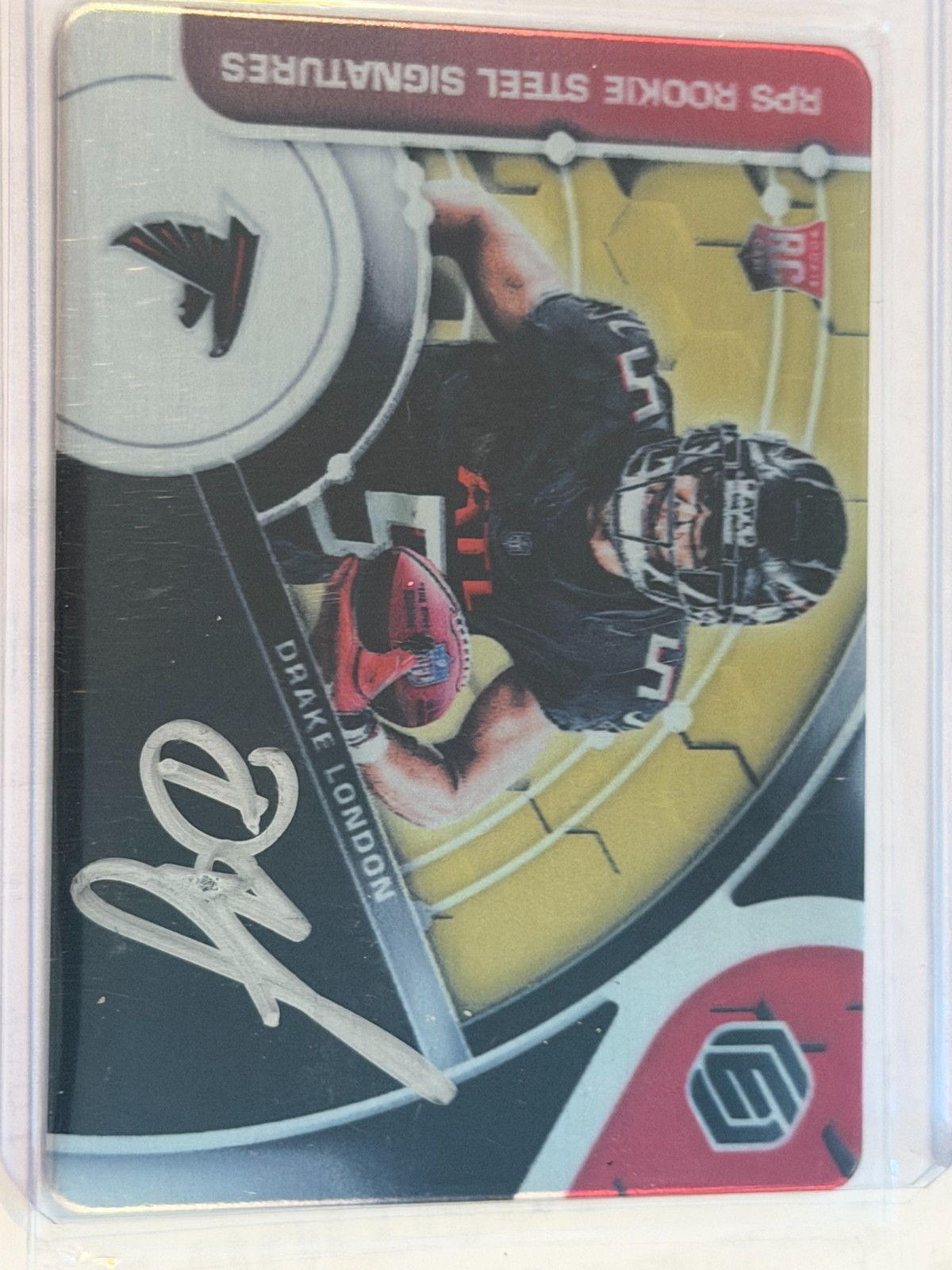 Drake London Panini Elements Rps Rookie Steel Signatures #125 Gold