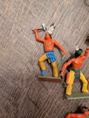 ドイツ　1940-50年代　ビンテージ　カウボーイ フィギュア Lot Of Starlux Far West Indians Series 131 Cowboys Series 57 1:32