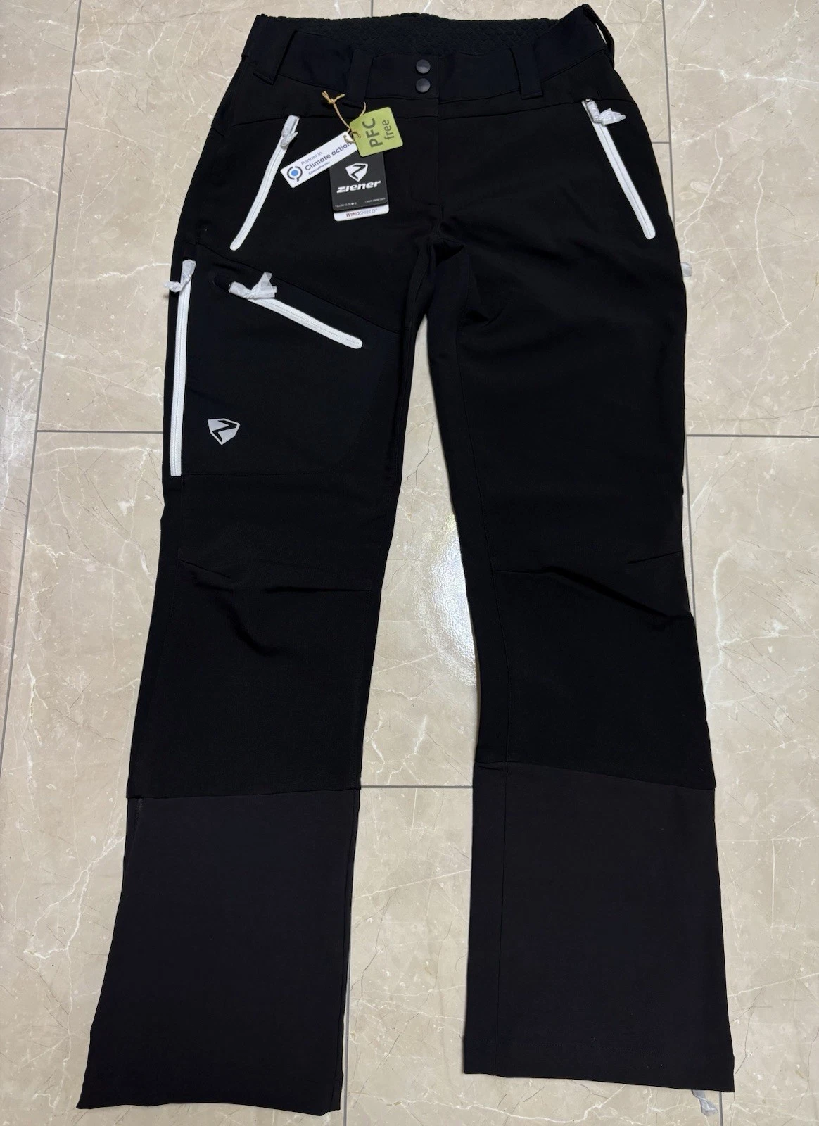 Ziener 38 NoLane Ski Pants Women’s Black WINDSHIELD Soft Shell Waterproof Snow
Opens in a new window