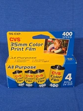 CVS 35mm Color Print Film - 400 Speed- 96 Exp - Expired 09/15 - NIB