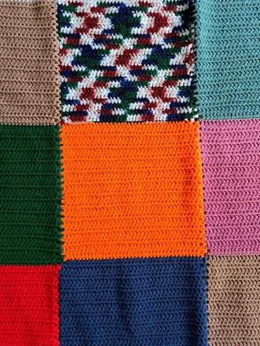 Vintage Patchwork Decke/Überwurf 42" B x 60" L... - Bild 5 von 7