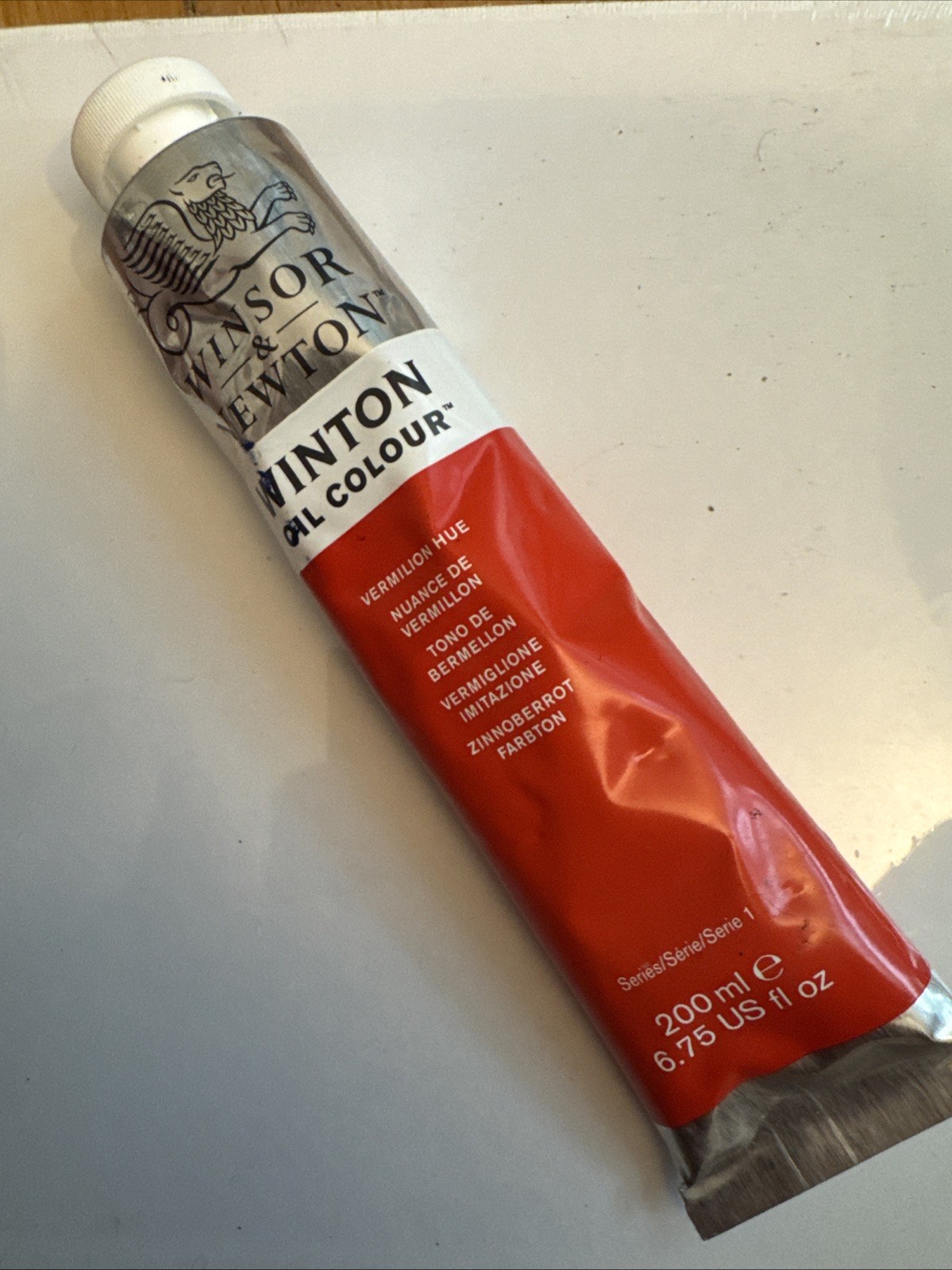 Winsor & Newton Winton Oil Paint, Vermilion Hue, 200ml Tube