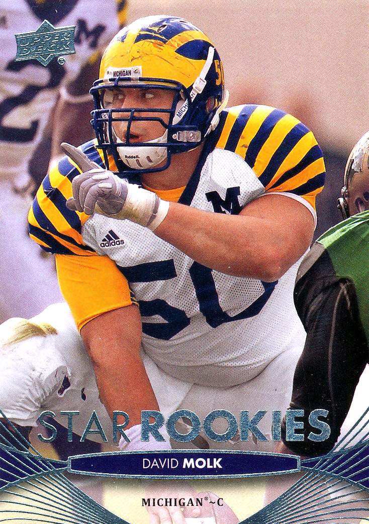 UPPER-DECK David Molk RC EAGLES CHARGERS Michigan WOLVERINES