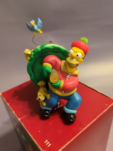 Vtg 2005 The Simpsons Homer D'Oh! Tannenbaum Xmas Tree Ornament Carlton Cards - Picture 2 of 14