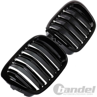 DOPPELSTEG KÜHLERGRILL NIEREN SET SCHWARZ passend für BMW 5er E39 LIMO TOURING