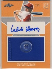 CALVIN HARRIS 2019 Leaf Metal Perfect Game AAC BUTTON PATCH AUTO /5 WHITE SOX