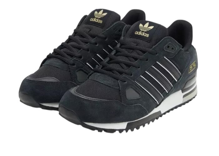 Adidas ZX 750 Low Black White Gold Sneakers Retro Shoes ID8855 Mens 13 size