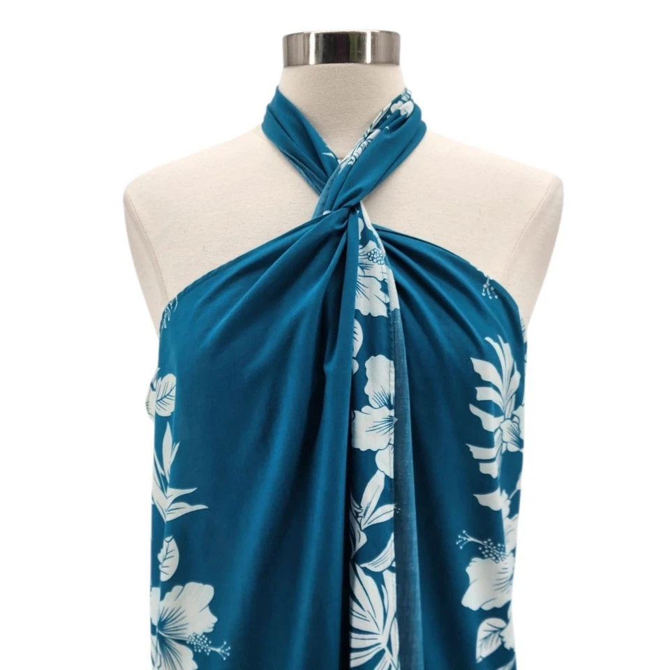 Vestido maxi pareo envolvente vintage Royal Creations Hawaii para mujer talla única Foto 2 de 4