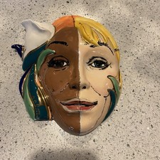 Mardi Gras ceramic mask Dual Face