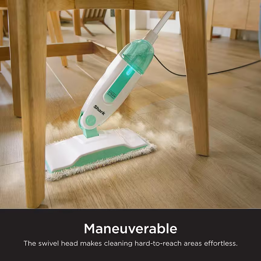 Corded Steam Mop for Hard Floor Surfaces, Tile, Stone, Laminate in Blue with XL