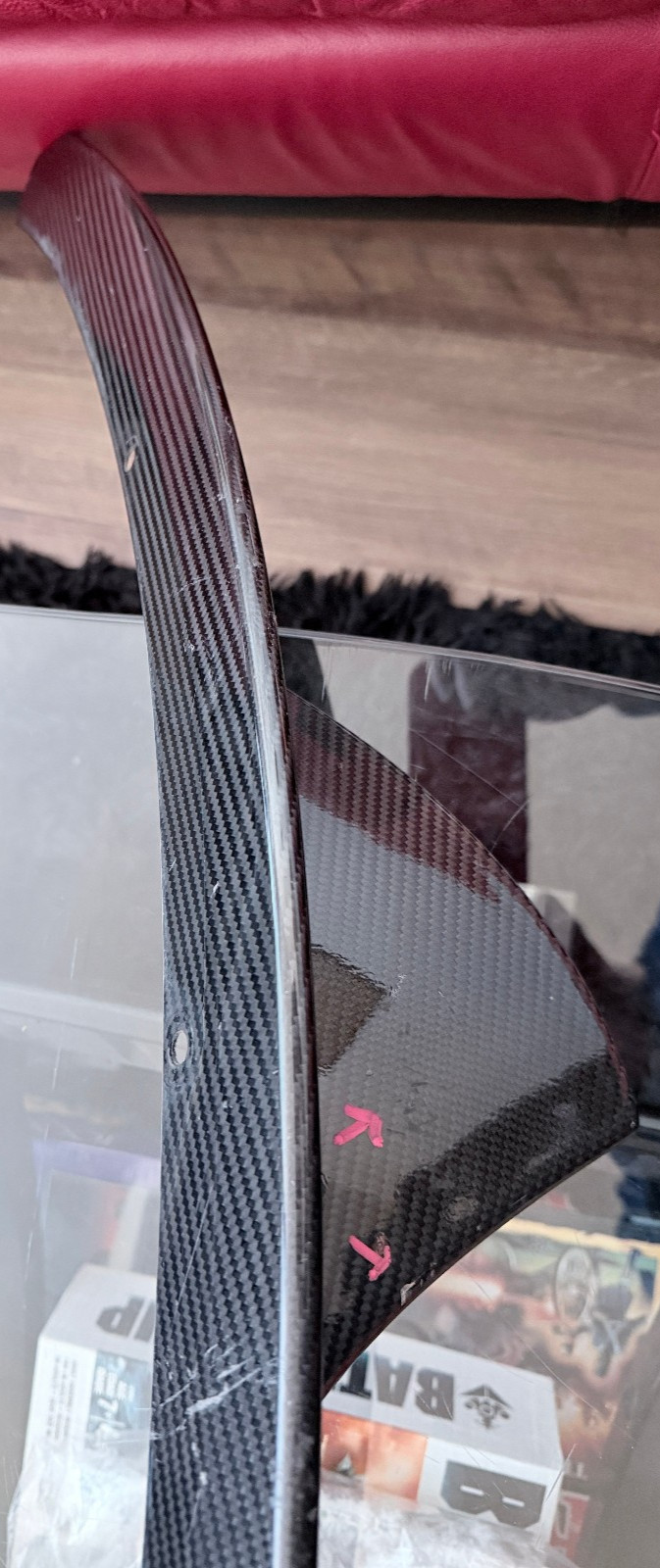 Aston Martin Vantage Front Bumper Carbon Fiber Spoiler AD23-17626-AB *Note