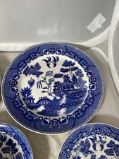 Blue Willow Dishes Vintage Japan Set Of 12 Pieces Plates Bowls Saucers Cup