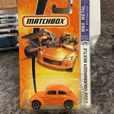 Matchbox MBX Metal 1962 VW Beetle Orange #29 Action