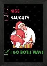 I Go Both Ways Framed Wall Art Poster Canvas Print Picture