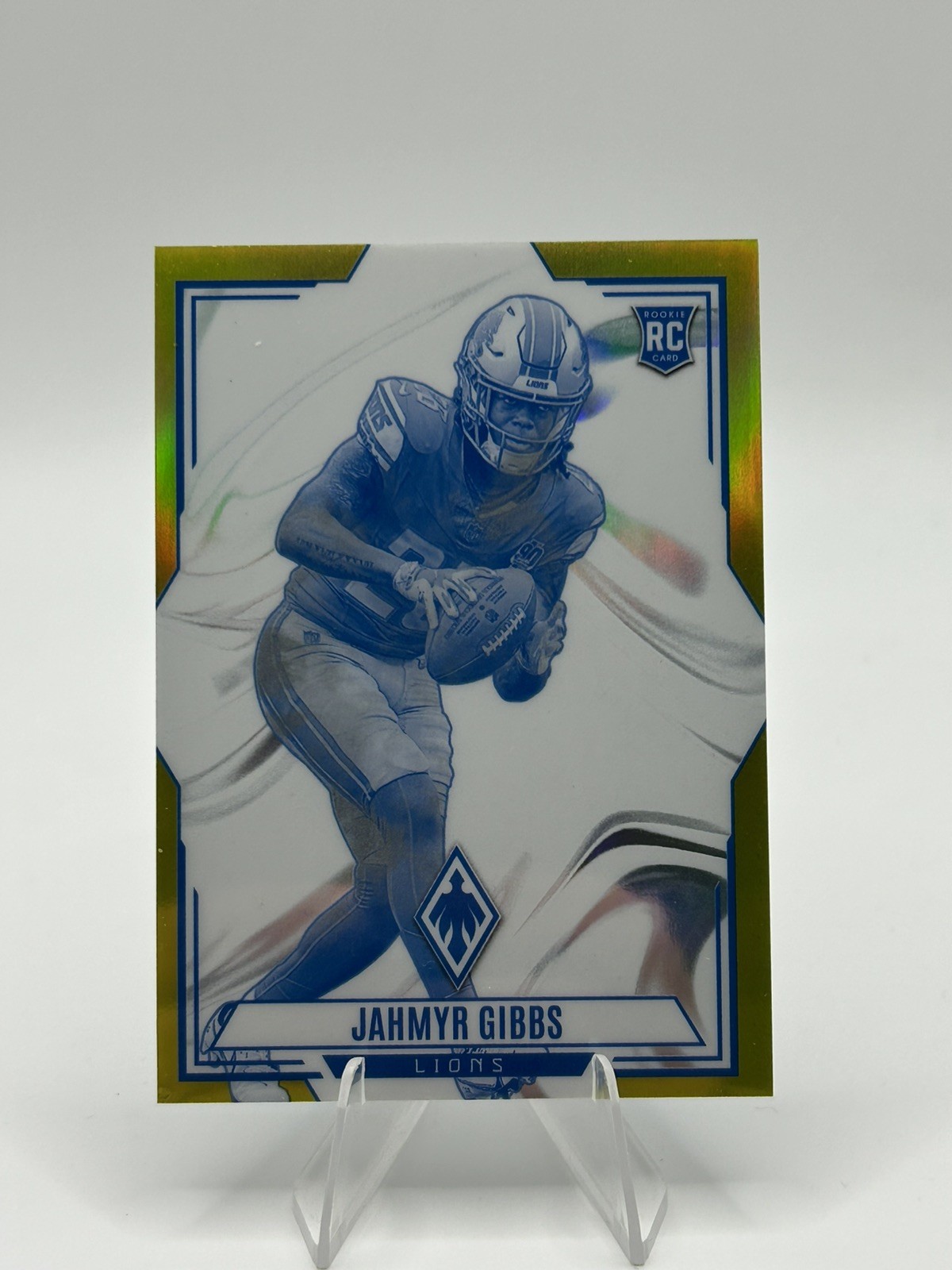 2023 Panini Phoenix Contours RC Jahmyr Gibbs #CON-8 Yellow 12/75