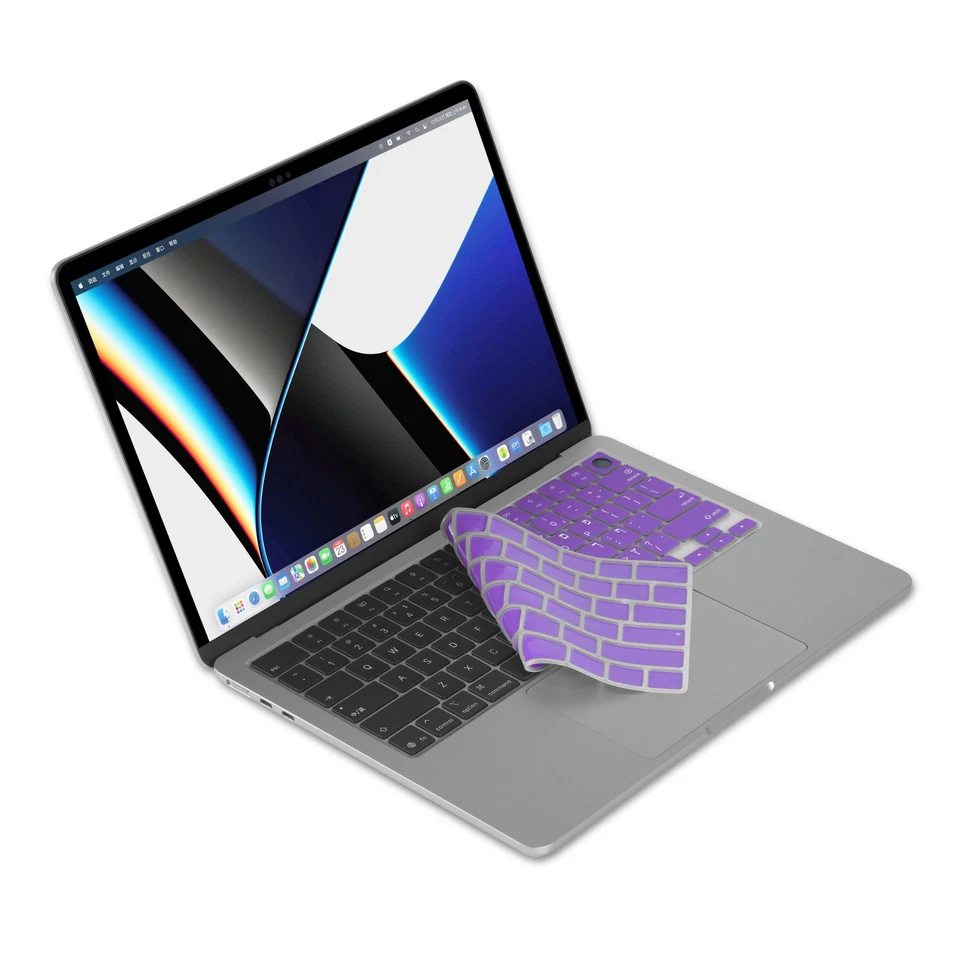 XSKN Purple Hebrew Keyboard Cover for 2021-2025 Macbook Pro 14.2/Macbook Pro 16 - Image 4 of 4