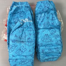 Vtg 2002 Huggies Little Swimmers Diapers Lot 5 Size L Ocean Print W/Original Bag